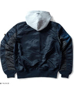 STRICT-G x ALPHA Mobile Suit Gundam SEED FREEDOM Black MA-1 Jacket