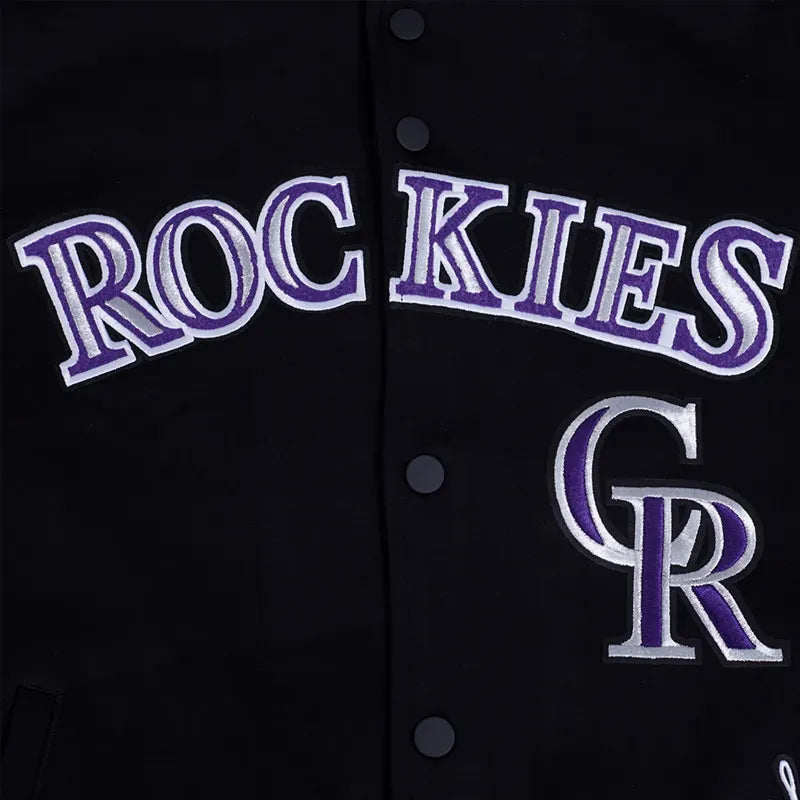 Purchase Colorado Rockies Current Logo Game Day Eggshell Black Jacket