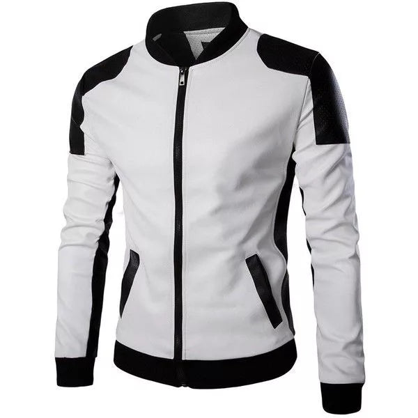 Purchase Faux Leather Black And White Jacket