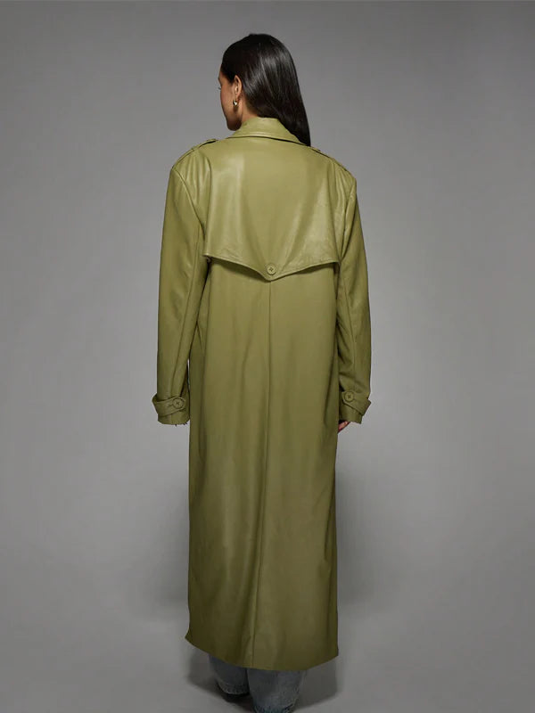 Purchase Missguided Leather Trench Coat