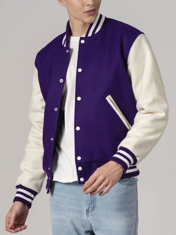 Purple-And-White-Varsity-Jacket