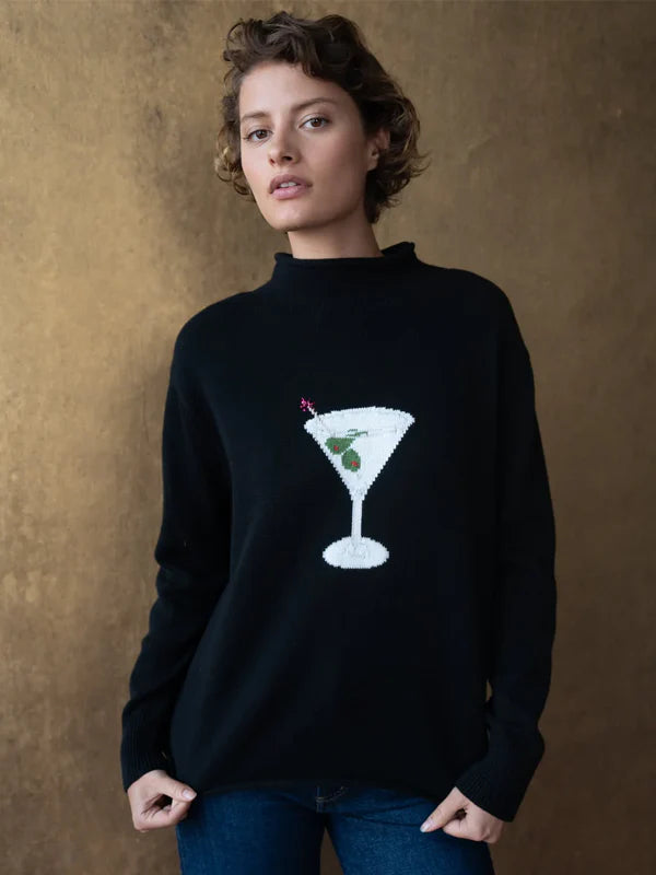 Rachel-Antonoff-Black-Mockneck-Sweater