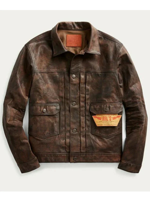 Ralph-Lauren-Brown-Leather-Trucker-Jacket