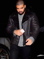 Rapper-Drake-Black-Jacket