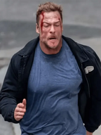 Reacher S04 Alan Ritchson Black Cotton Jacket