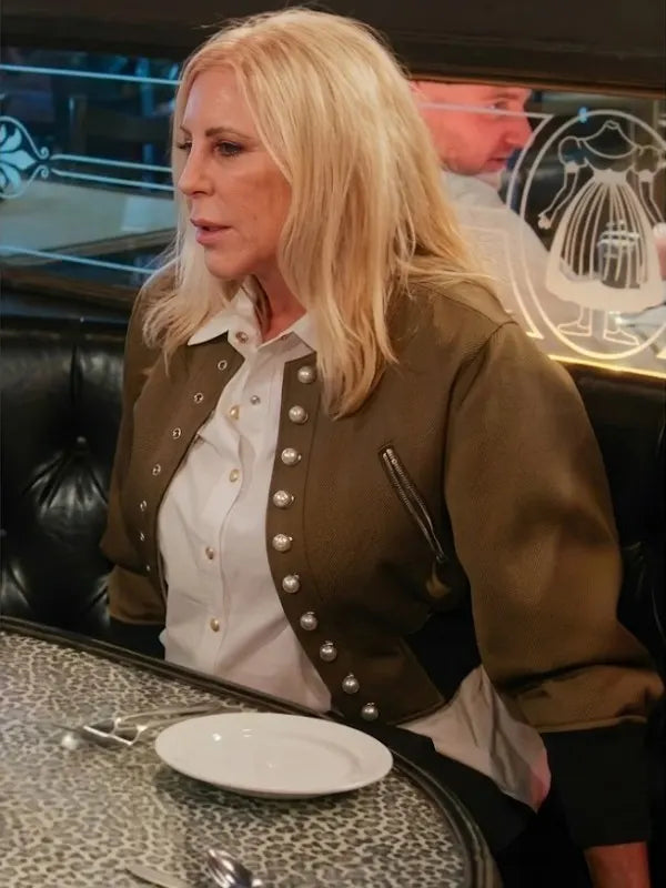 Real Housewives Of Orange County S20 Vicki Gunvalson Green Military Style Jacket