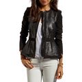 Rebecca Taylor Peplum Leather Jacket