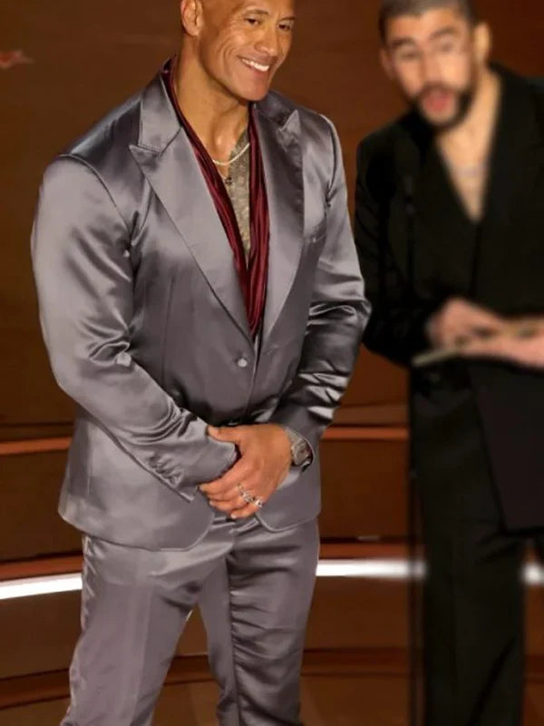 Red-Carpet-Oscars-2024-Dwayne-‘The-Rock-Johnson-Metallic-Suit