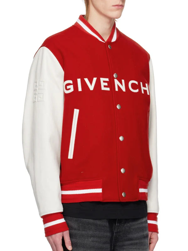 Red Givenchy Varsity Jacket For Sale