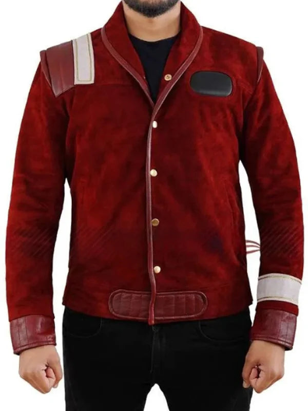 Red Suede Jacket Mens