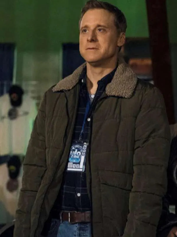 Harry Vanderspeigle Resident Alien Green Puffer Jacket