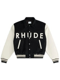 Rhude-Varsity-Jacket-Black-And-Cream