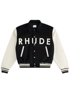 Rhude-Varsity-Jacket-Black-And-Cream