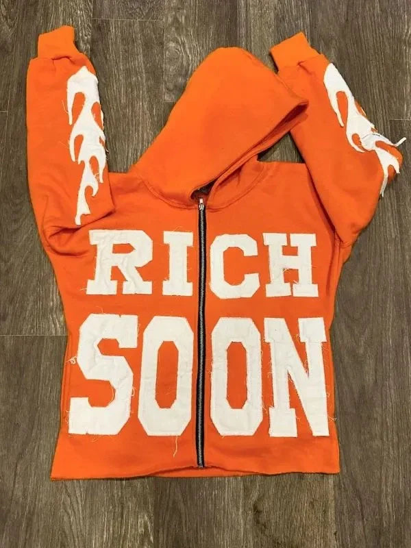 Rich-Soon-Zip-Up-Orange-Hoodie