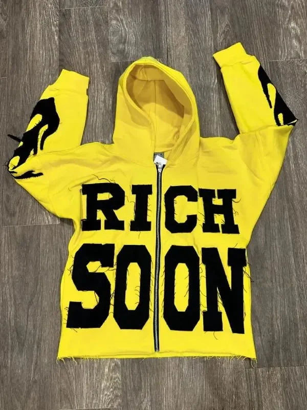 Rich-Soon-Zip-Up-Yellow-Hoodie