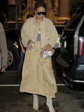 Rihanna NY Cropped Tan Jacket