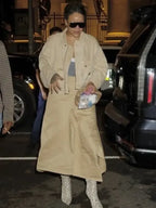 Rihanna NY Cropped Tan Jacket