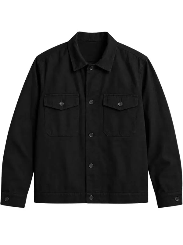 Bergnaum Men's Vintage 1990's Black Cotton Jacket