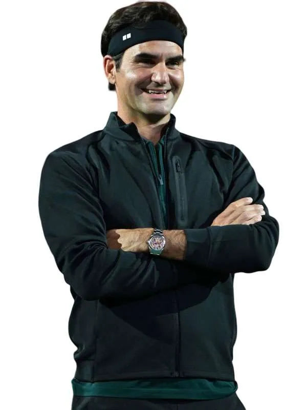 Roger Federer US Open 2026 Black Zip Up Jacket