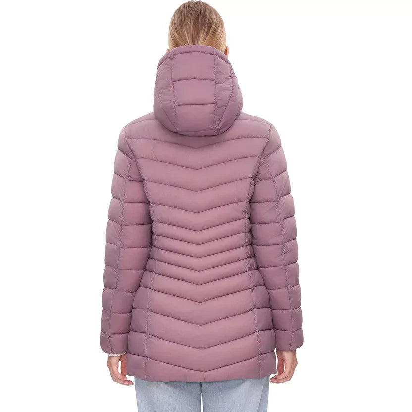 Women's Rokka&rolla Long Lightweight Packable Puffer Jacket