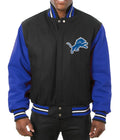 Royal Blue And Black Varsity Jacket