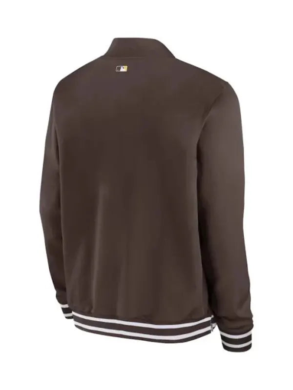 San-Diego-Padres-Full-Zip-Bomber-Jacket-Brown