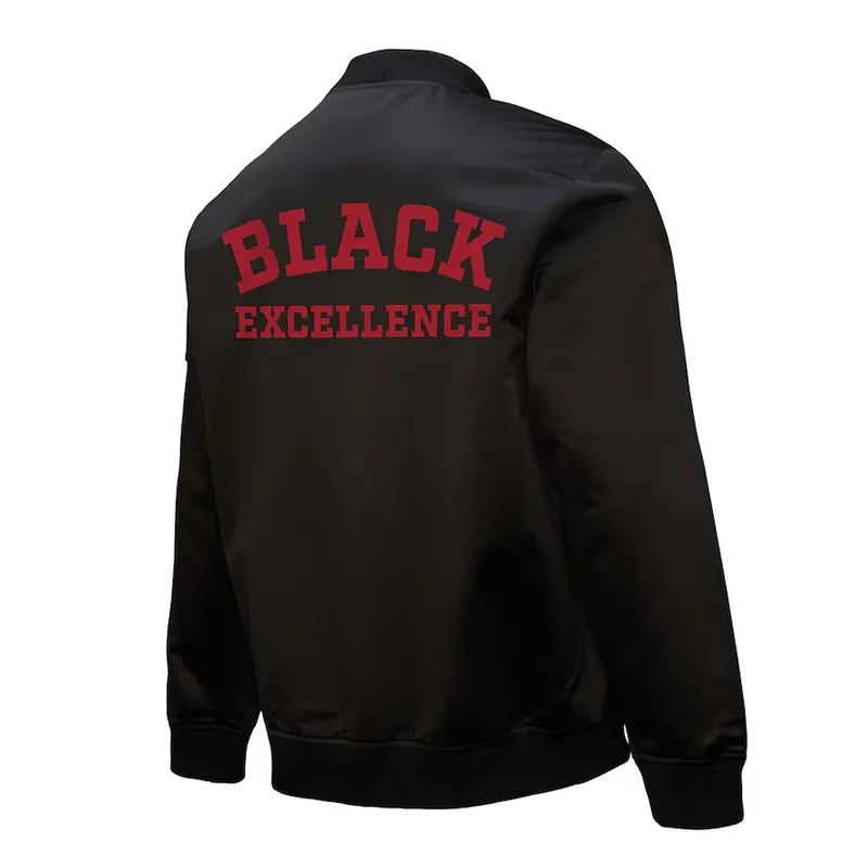 San Francisco 49ers Excellence Black Full-Zip Satin Jacket For Sale