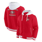 San Francisco 49ers Scarlet Cotton Hooded Jacket For Men
