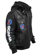 Punisher Black Hooded Bomber Jacket