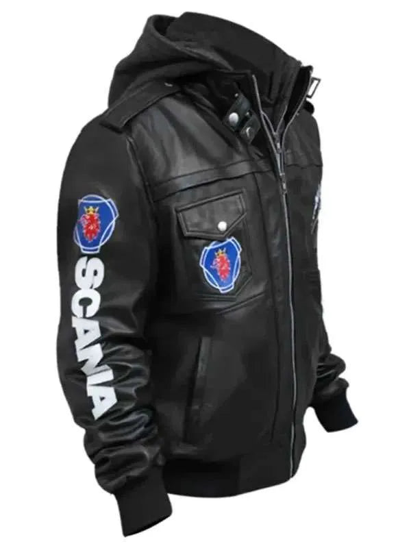 Punisher Black Hooded Bomber Jacket