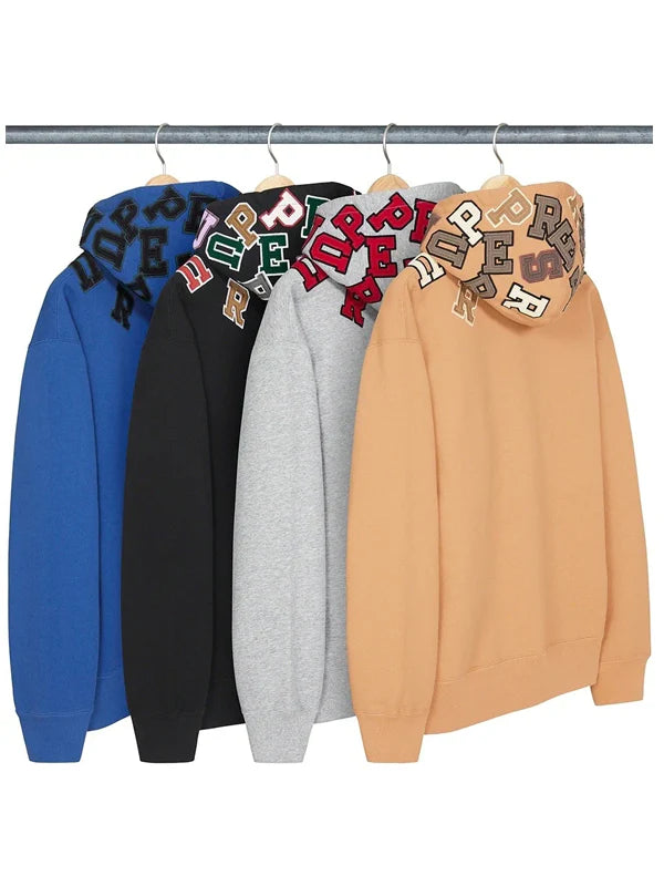 Scattered-Appliqué-Hooded-Sweatshirt