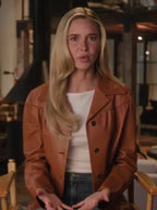 Scream-7-Isabel-May-Brown-Leather-Jacket-Blazer