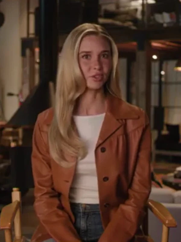 Scream-7-Isabel-May-Brown-Leather-Jacket