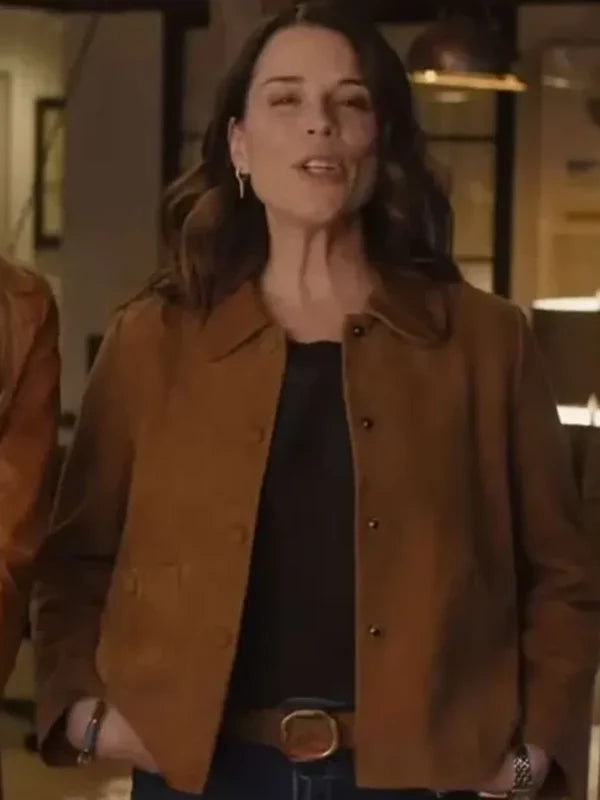 Scream-7-Neve-Campbell-Brown-Suede-Jacket-Front-View