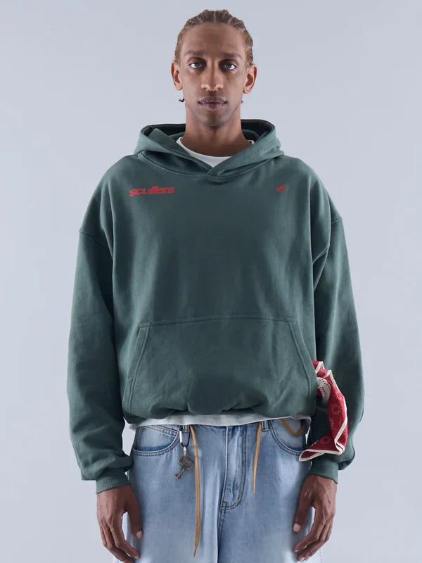 Scuffers-Motor-Studios-Green-Hoodie-Front-View