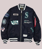 Seattle-Mariners-Leonard-Williams-New-Era-x-Alpha-Industries-Opening-Day-Navy-Bomber-Jacket