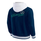 Seattle Mariners Navy Cotton Hooded Jacket For Men