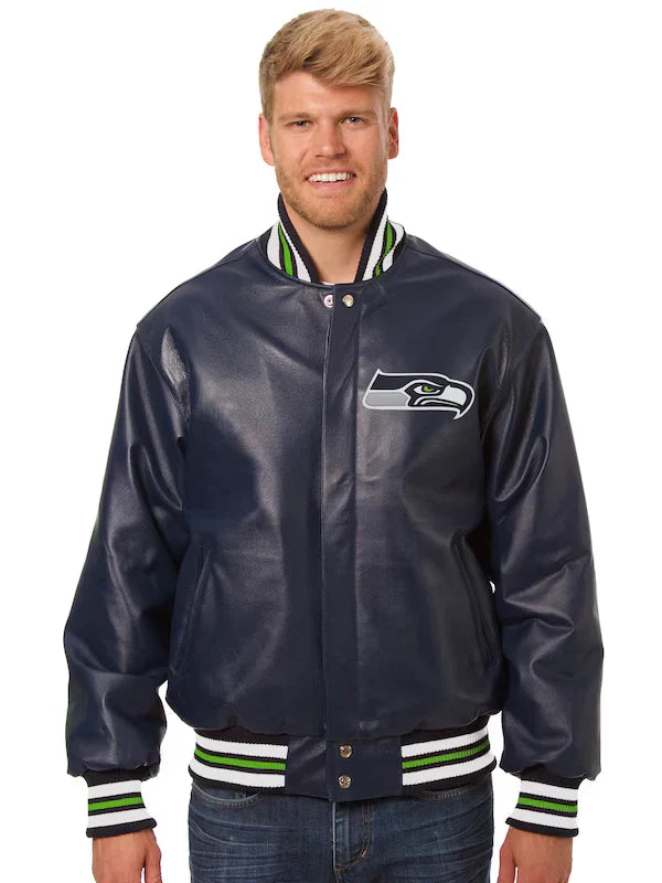 Seattle Seahawks Leather Jacket For Sale