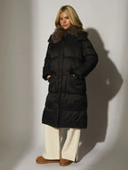 Secret Lives of Gypsy Wives Tina Temple Black Padded Fur Coat