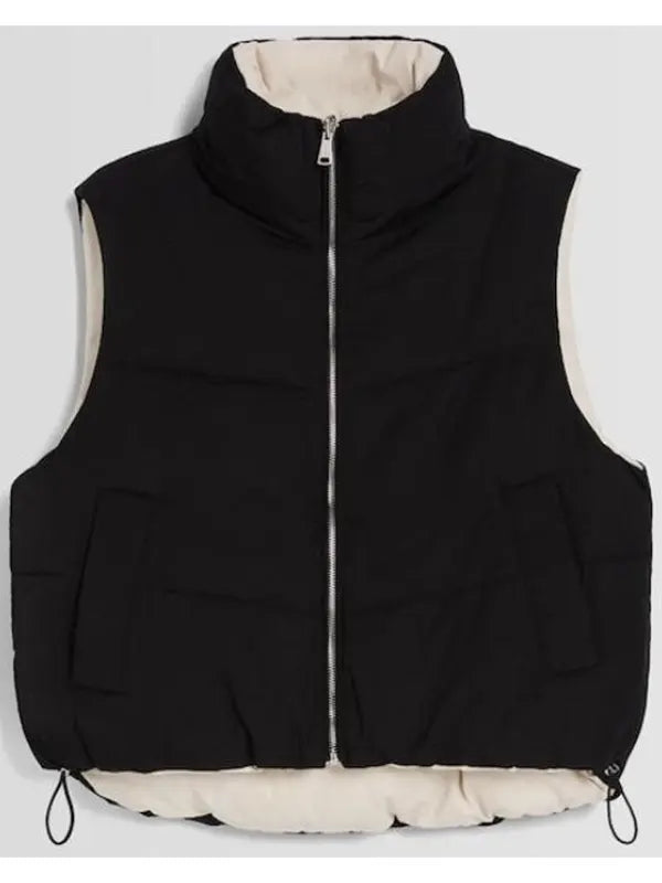 Secret Lives of Gypsy Wives Tina Temple Women's Black and White Gilet