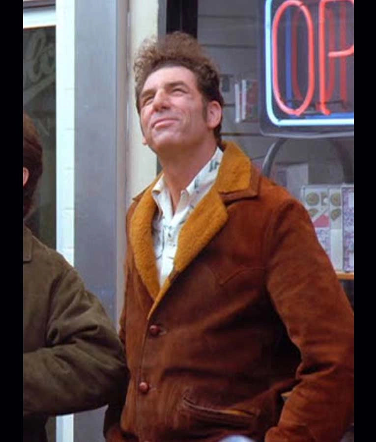 Seinfeld S09 Michael Richards Jacket With Shearling Collar