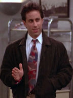 Seinfeld S08 Jerry Seinfeld Brown Suede Leather Jacket