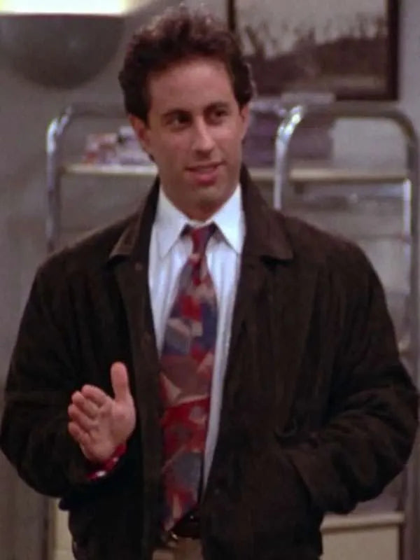 Seinfeld S08 Jerry Seinfeld Brown Suede Leather Jacket