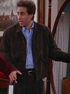 Seinfeld S08 Jerry Seinfeld Brown Suede Leather Jacket