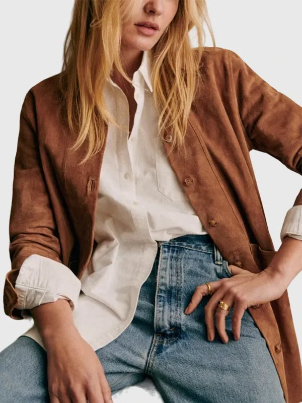 Sezane Suede Jacket For Sale