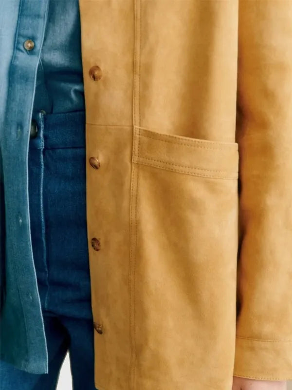 Sezane Suede Jacket Sale