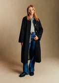 Sezane black cropped trench