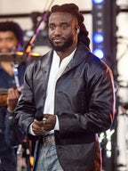NBC S Today 2026 Shaboozey Black Leather Blazer