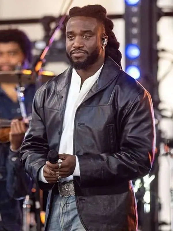 NBC S Today 2026 Shaboozey Black Leather Blazer