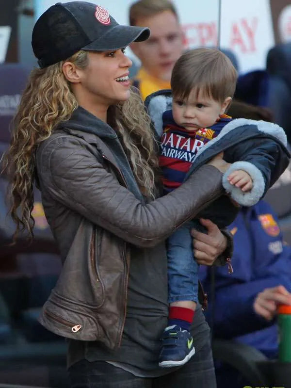 Shakira Brown Biker Leather Jacket